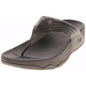 Fitflop Walkstar 3‎ Grey Patent Metallic Sandal Thong Platform Toe Post 38